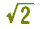 sqrt(2)